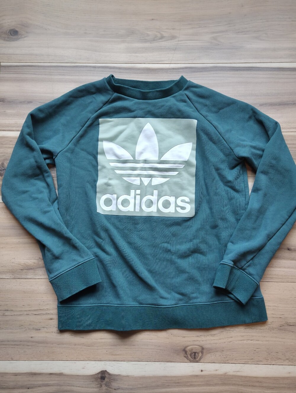 Adidas Originals Trefoil Crewneck Sweatshirt Green Teal Women's Size Medium M